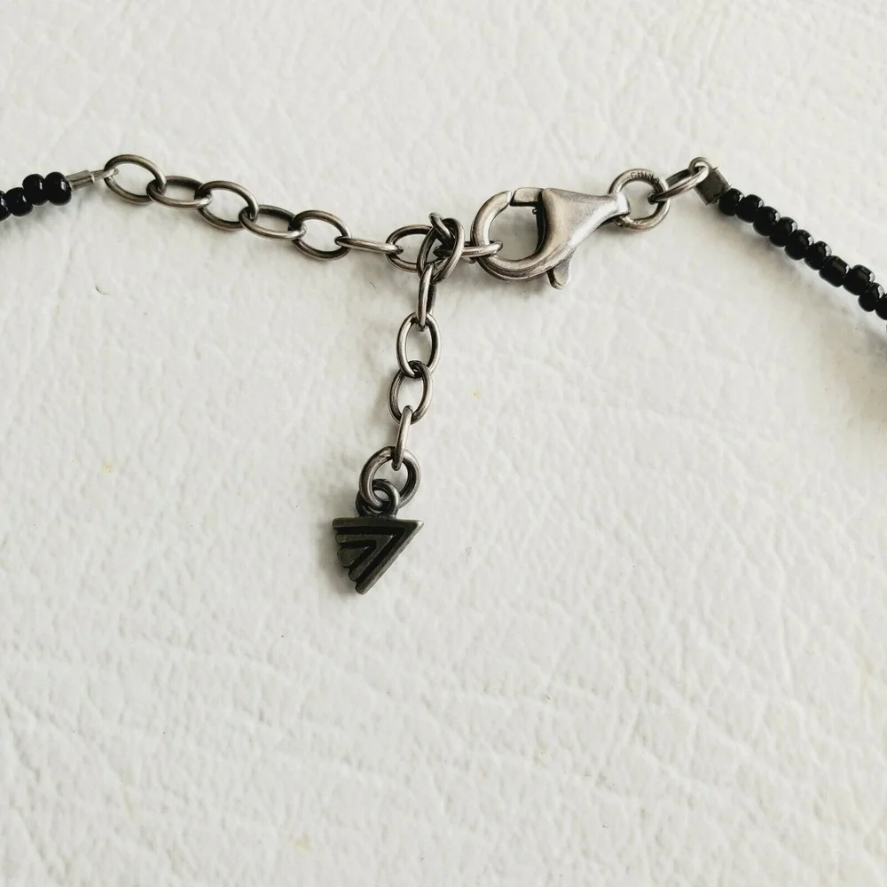 SILPADA Sterling Silver Bronze Shell Horn Bead Necklace Lobster Clasp N1787 - Picture 4 of 6